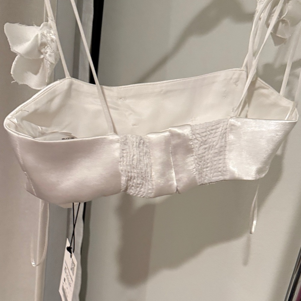 Zara Ivory Floral Detail Top - Picture 4 of 6